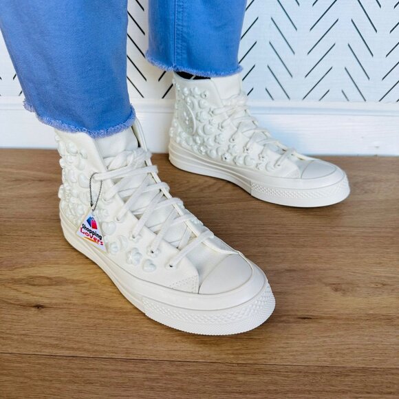 ❤️Converse Chuck 70 3D Charms Hi Women Shoes Sz 8.5 Flower Stars Sneaker A06434C - Picture 4 of 12